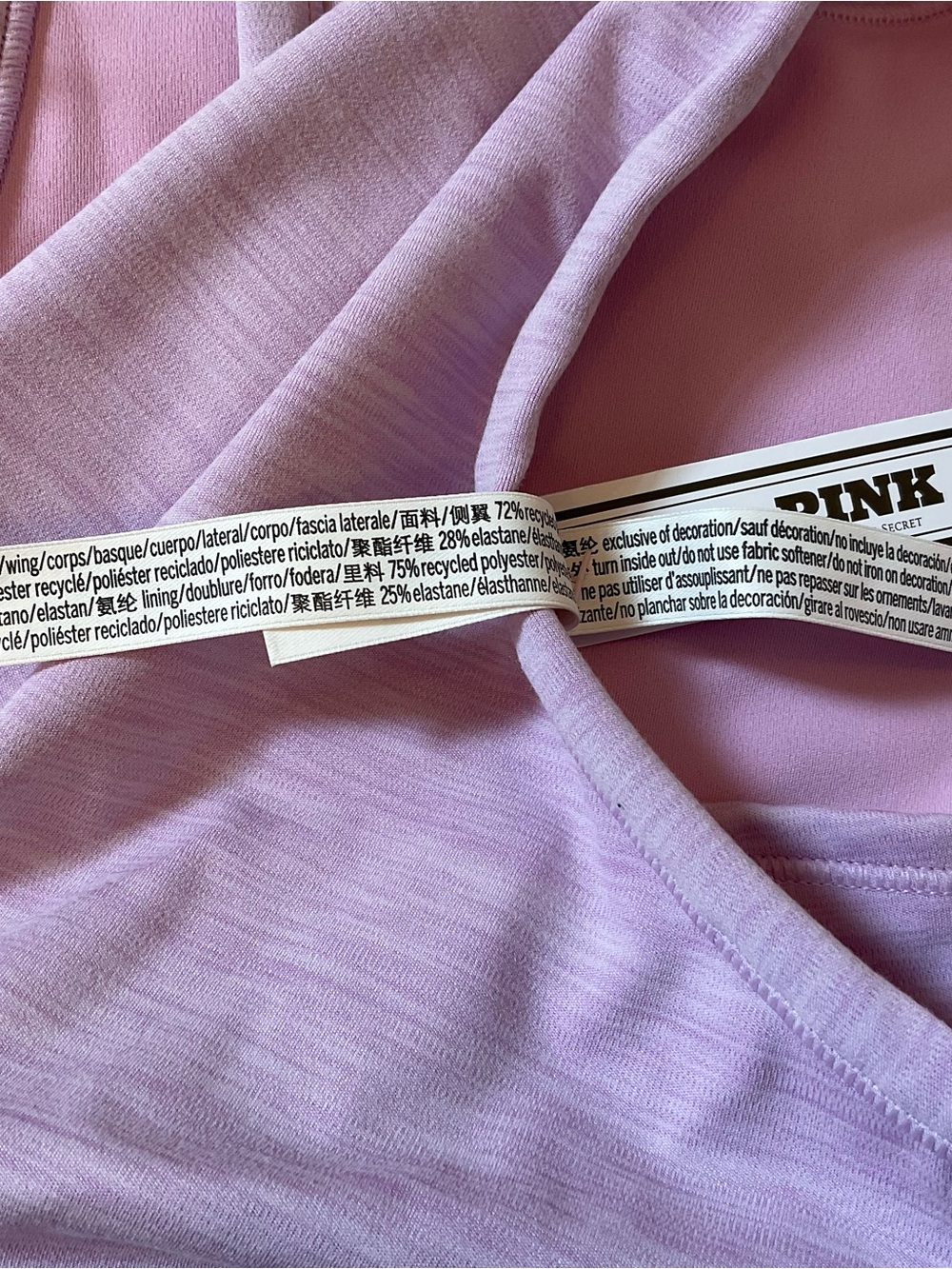 PINK Victoria’s Secret Relay High Neck Crossover Sports Bra - NWT - Medium - Picture 10 of 11